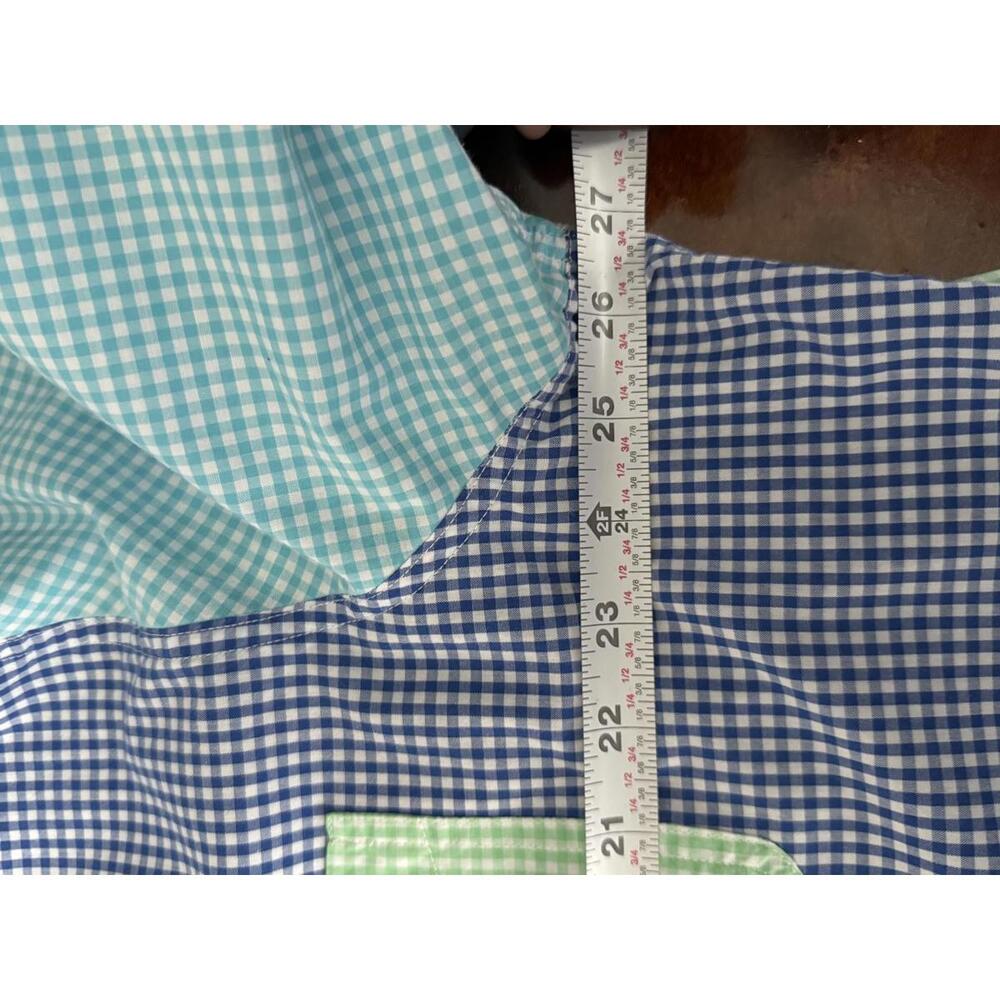 Men's Chaps Patchwork Button-Down Shirt with Ging… - image 6